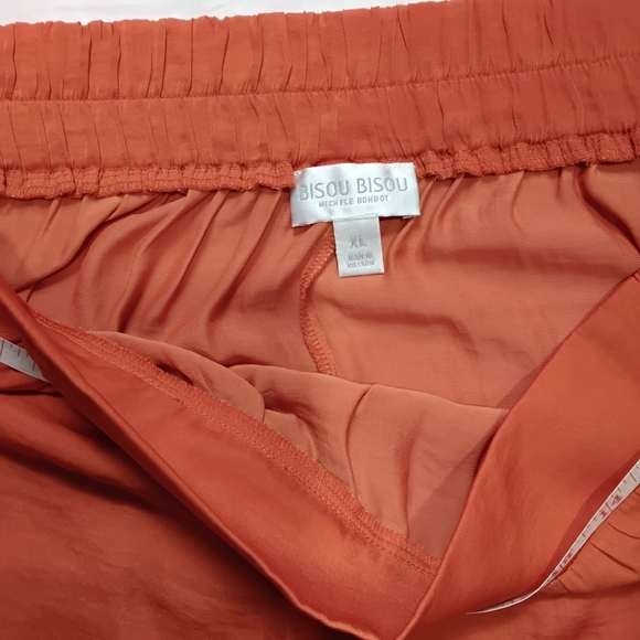BISOU BISOUWomen's Off-Shoulder Orange Skirt SIZE XL - Picture 3 of 8